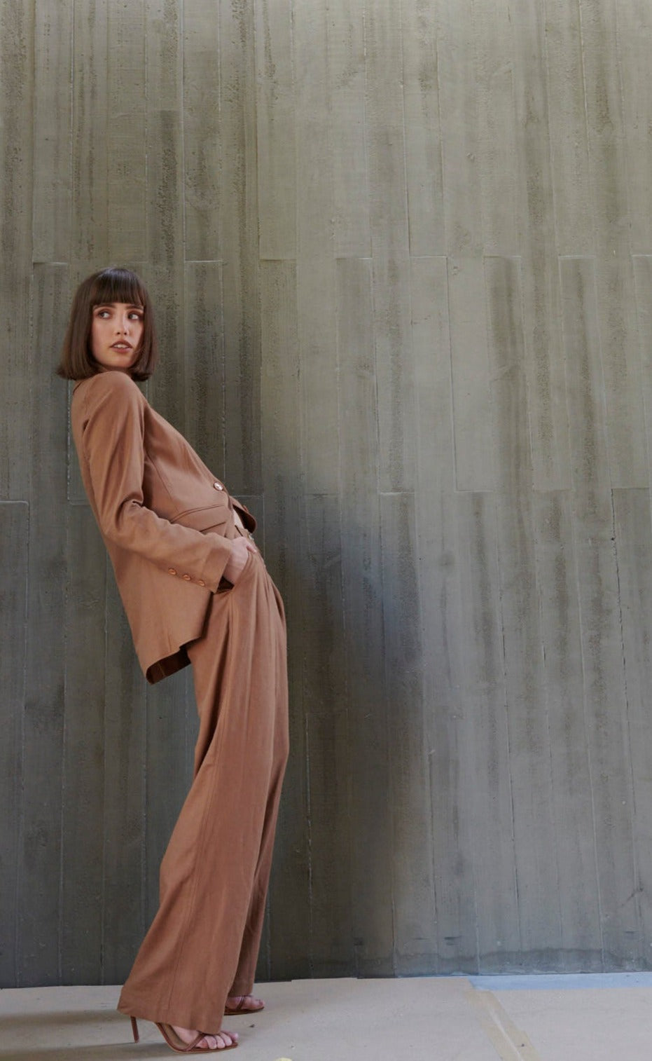 Caravan + Co Coats & Jackets Bria Linen Viscose Jacket - Cinnamon