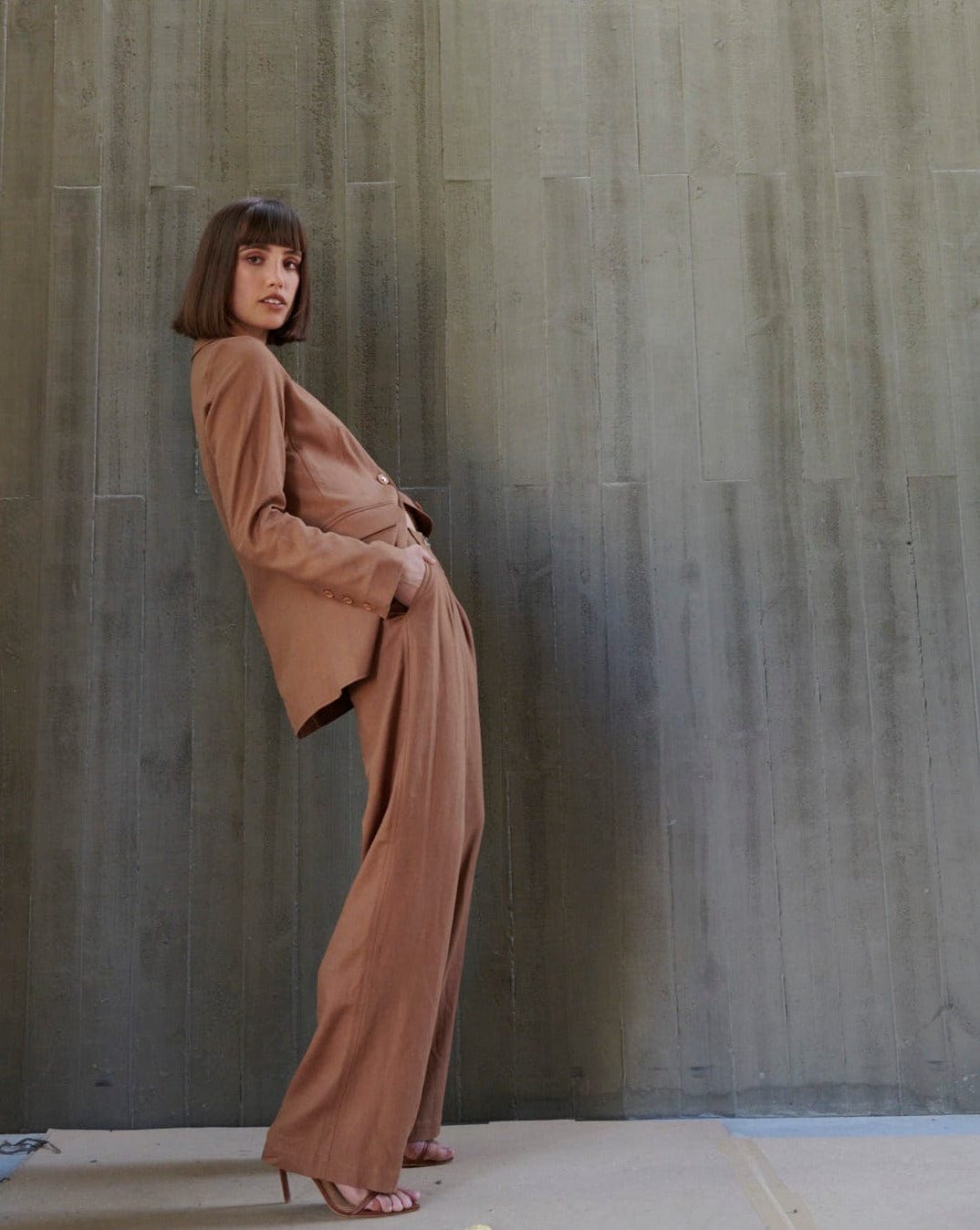 Caravan + Co Coats & Jackets Bria Linen Viscose Jacket - Cinnamon