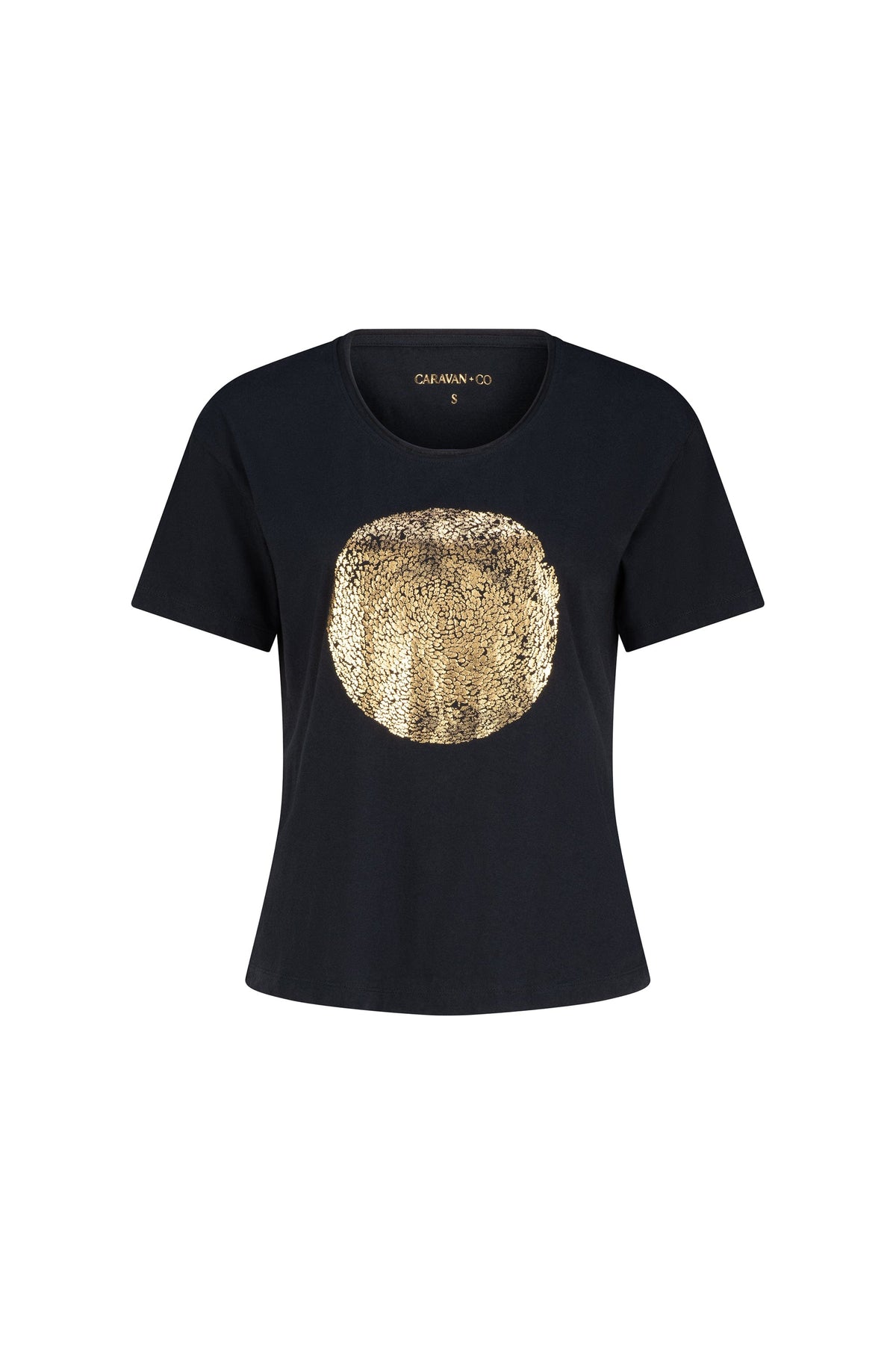 Caravan + Co Shirts & Tops MOON PRINT SHORT SLEEVE T-SHIRT - Black